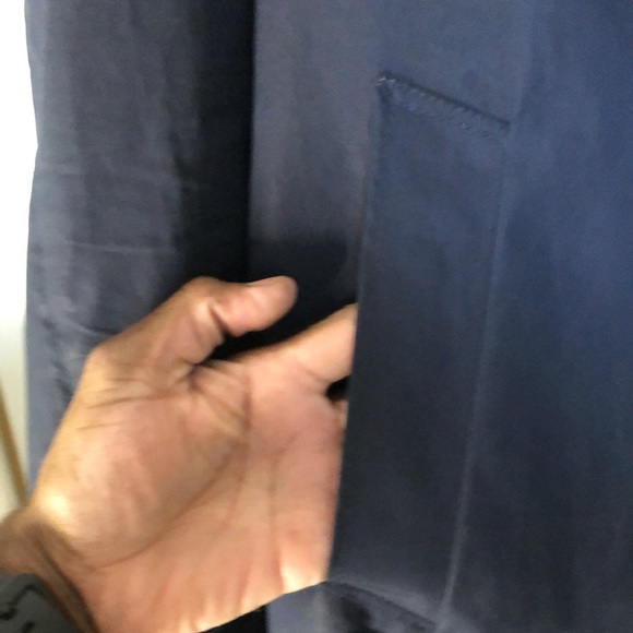 Men’s navy blue H&M raincoat - Long Jacket - Picture 5 of 9